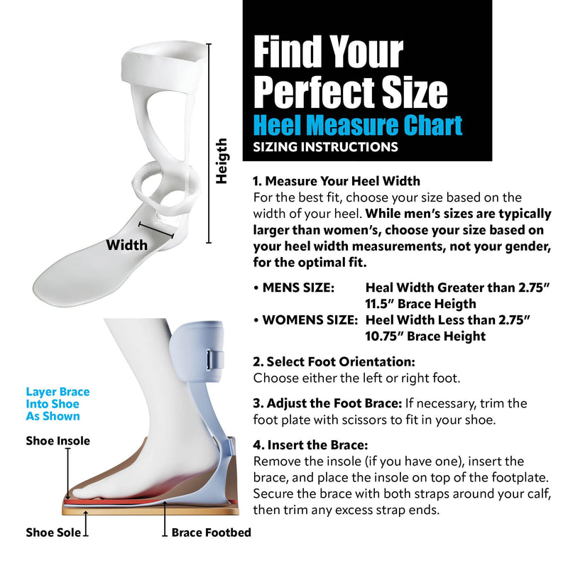 BraceOn AFO Swedish Drop Foot Stabilizer for Walking and Exercise, Drop Foot Braces for Men, AFO Brace & Foot Drop Braces, Foot Boot for Injured Foot, Men, Left Men Left
