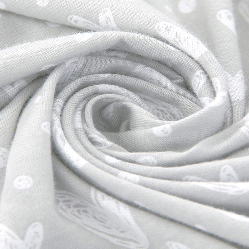 [Australia] - Bassinet Sheets Compatible with HALO Bassinest Swivel, Flex, Glide, Premiere & Luxe Series Sleeper, 2 Pack, 100% Jersey Knit Cotton Sheets, Breathable and Heavenly Soft, Grey and White Print for Baby Gray for Halo BassiNest Swivel Sleeper 