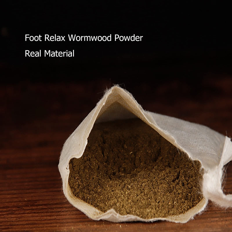 Natural Wormwood Herbal Foot Soak Powder for Massage 30 Packs ET508 | Relieves Fatigue Promotes Blood Circulation Easy Bath Soak Natural Aroma Single-Use Pouch Feet Massage 20g Each 30 Packs
