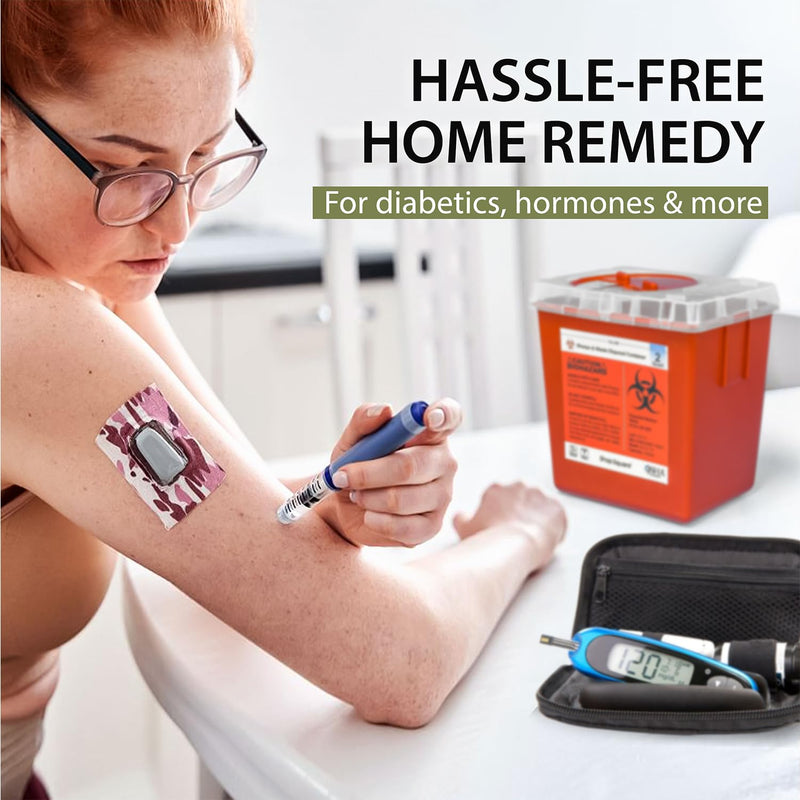 [Australia] - Sharps Containers for Home and Professional Use, 2 Quart Needle Disposal (3-Pack), Syringe Disposal for Home, Biohazard Containers 