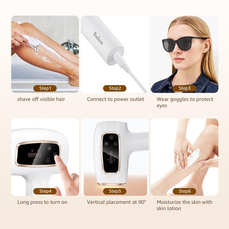 [Australia] - Ipl Laser Hair Removal ，Hair Removal Device with Painless Care Function for Women ，IPL Hair Remover for Facial Armpits Legs Arms Bikini Line (Purple) (White) White 