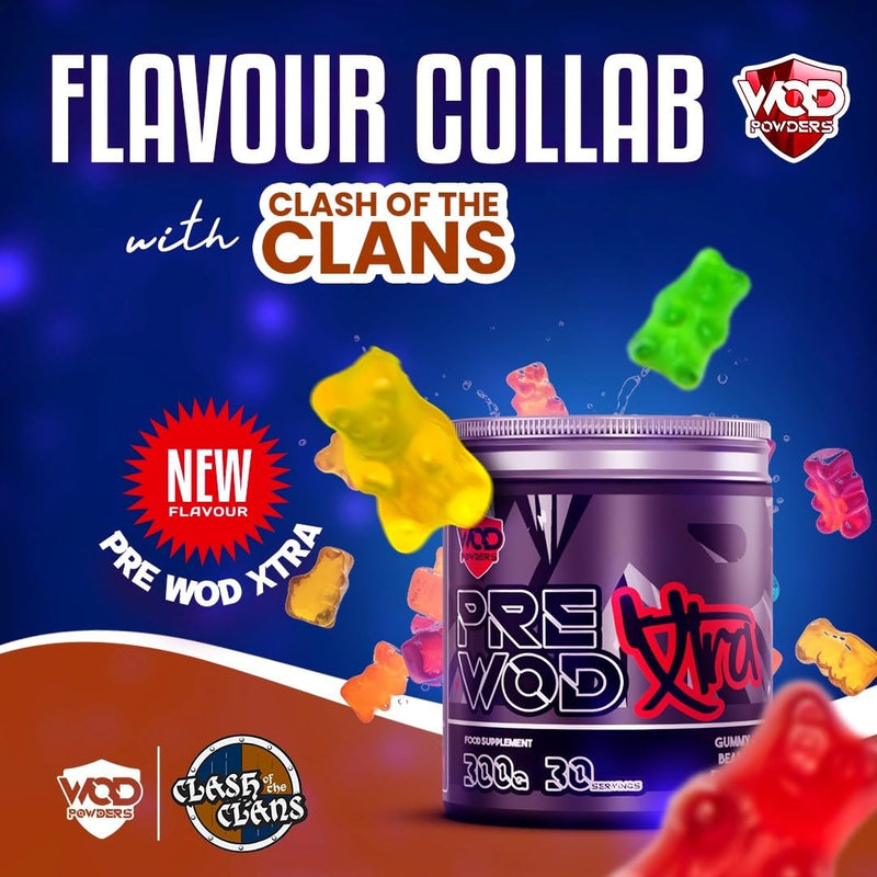 PRE WOD Xtra 300g | Pre Workout Supplement for Functional Fitness (Sour Gummy Bear)