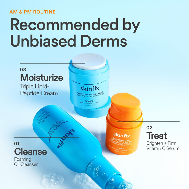 Skinfix Brighten + Firm 15% Vitamin C Serum for Face - Visibly Fades Dark Spots & Fine Lines - Safe for Sensitive & Aging Skin