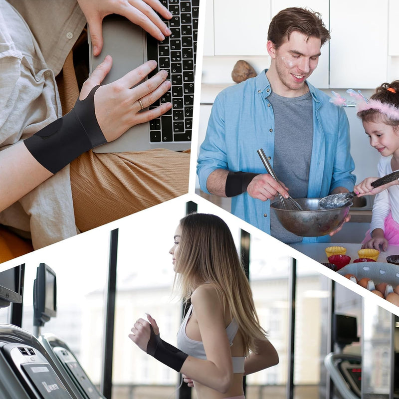 [Australia] - Wrist Brace Ulnar Wrist Brace Ultra-Thin Elastic for TFCC Tear,Wrist wraps Repetitive Wrist Use Injury,Support for Carpal Tunnel Pain & Tendonitis Relief,Fits Both Wrists One Size Black 