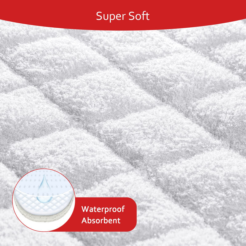 [Australia] - Moonsea Quilted Thicker Changing Pad Liner 3 Pack Waterproof, Fit for Changing Pad Liners are Warm On a Baby's Back Non-Slip Design Reusable Pads Machine Washable, White 
