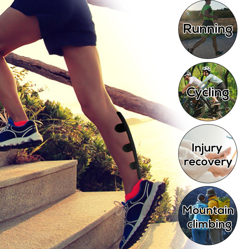 30 Pcs Tape for Achilles Tendon, Waterproof Adhesive Precut Achilles Tendon Ankle Athletic Tape Latex Free for Achilles Tendon Muscle Support (Black)