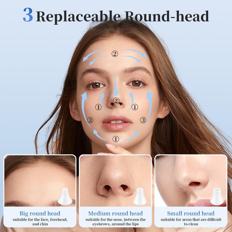 Blackhead Extractor with Camera, Black Head Remover for Face,Pore Extractor for Black Head and Acen, Blackhead Remover Tools with USB Rechargeable, Blackhead Remover Vacuum (White) White