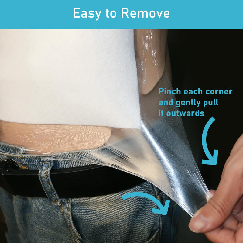 [Australia] - 25 Pcs Waterproof Ostomy Bag Shower Cover 10"x10", Stoma Bath Protector Shield Film Adhesive Dressing Bandage for Ostomy Supply Guard Accessory 