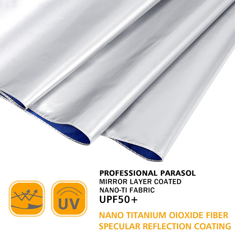 G4Free 2 Pack UPF 50+ UV Protection 54 Inch Large Reverse Travel Umbrella, 10 Ribs Windproof Compact Sun Blocking Inverted Car Umbrellas Automatic Open Close