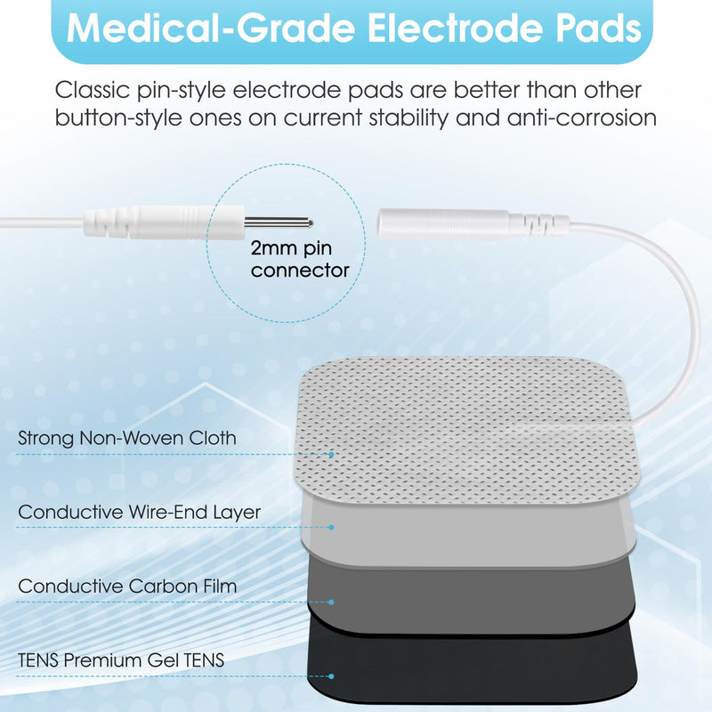 [Australia] - 3-in-1 TENS Unit Muscle Stimulator, EMS Massage Machine with 40 Intensities for Gradual Shoulder, Sciatica, Back Pain Relief, Muscle Recovery, 28 Modes Portable Dual Channel with 8 Electrodes Pads 