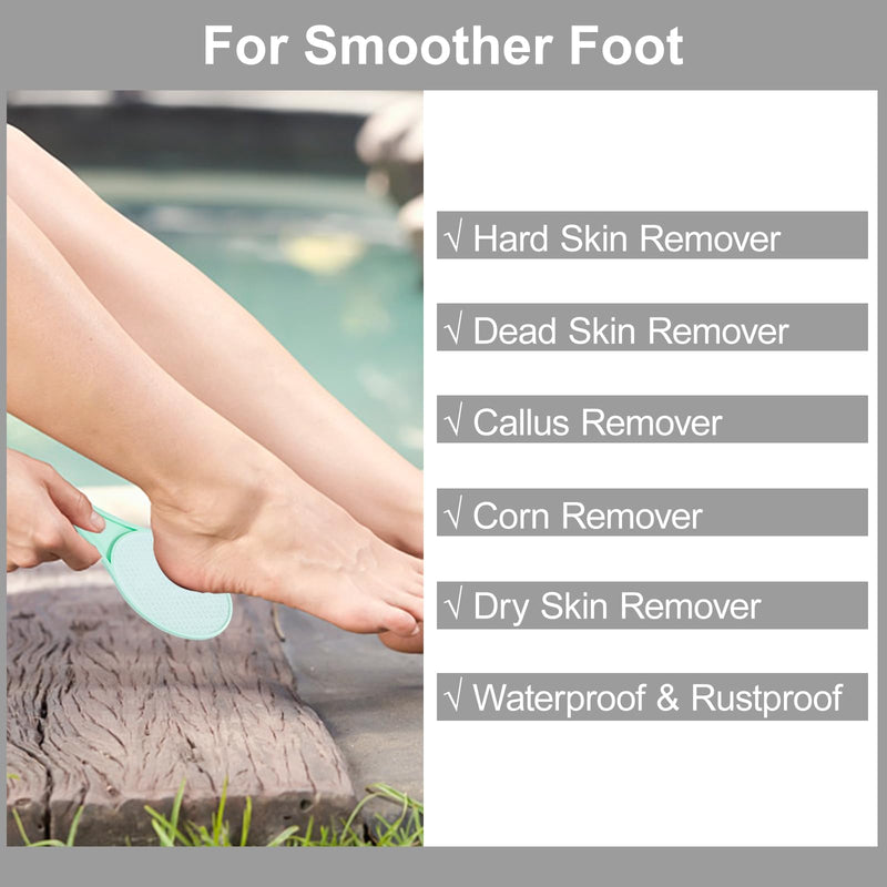 [Australia] - 3 Pack Nano Glass Foot File Callus Remover for Feet, Double Sided Foot Scrubber, Dead Skin Remover, Hygienic Pedicure Tool, Hair Eraser for Softer and Smoother Feet and Hands,Green Blue Purple Green Blue Purple 