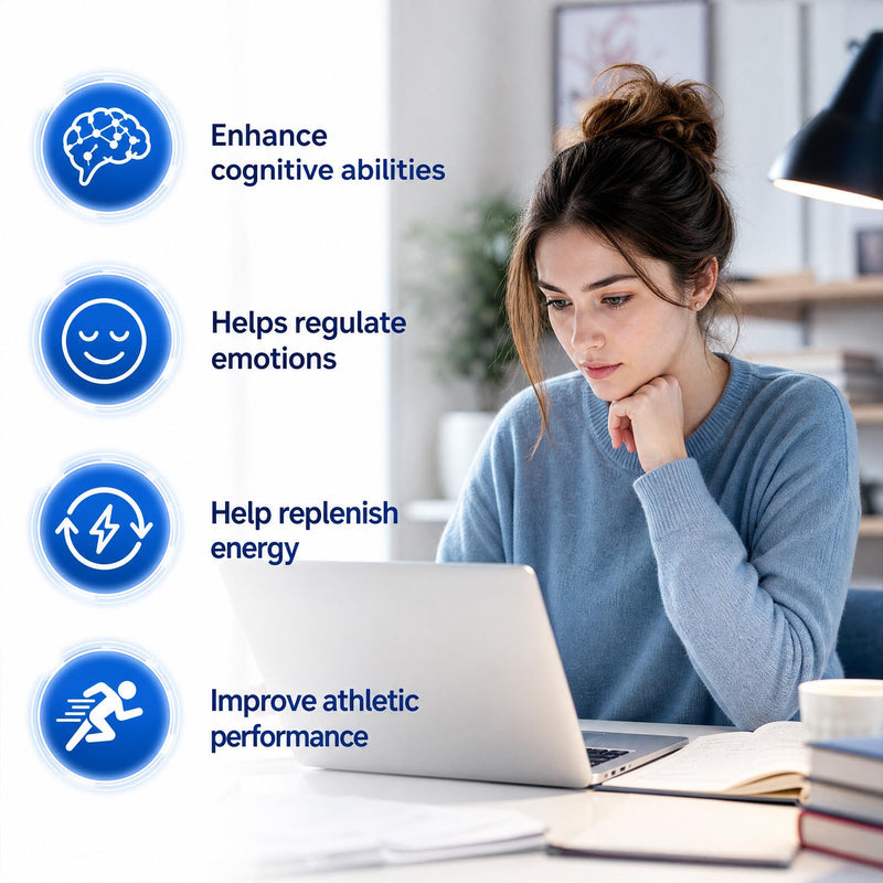 Alpha Focus & Brain Nootropic Gummies with L-Theanine, Lion's Mane (Fruiting Body), Vitamin B12 & Rhodiola, Support Energy, Memory & Mental Performance, Raspberry Flavour, 60 Gummies