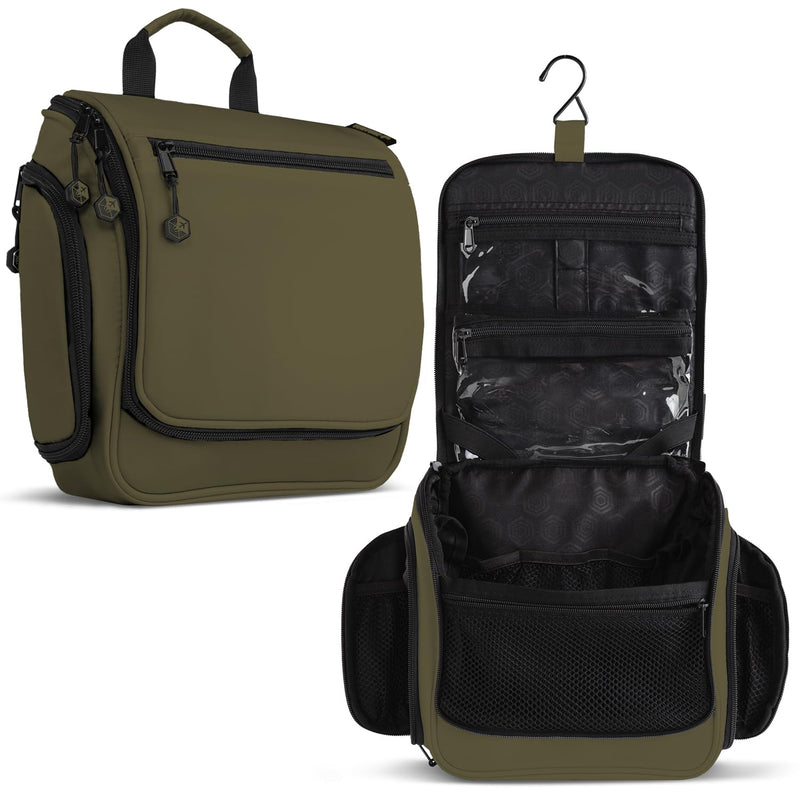 VENTURE 4TH Travel Toiletry Bag & Quick Dry Towel Set - Ideal Travel Bundle for Camping, Hiking, Backpacking and Business Trips - Size L Travel Towel