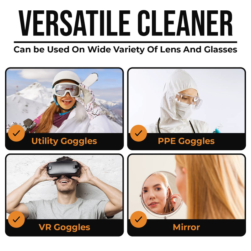 [Australia] - Care Touch Anti-Fog Dry Cloth - Anti Fog Wipes for Glasses - Individually Wrapped Suede Microfiber Cloth - Safe for All Lenses - 24-Hours Fog Free - Care Touch Lens Wipes - Eyeglass Cloth for Cleaning 