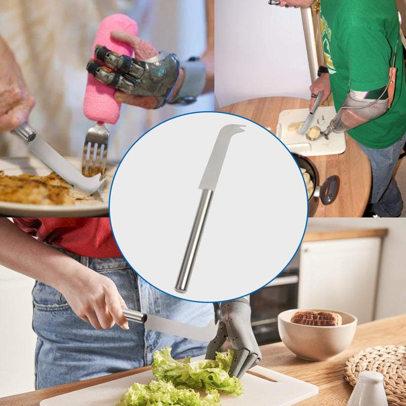 One Handed Tableware Knife for Hemiplegia Amputees Patient Elderly, Easy Grip Eating Utensil Aid for Independent Dining