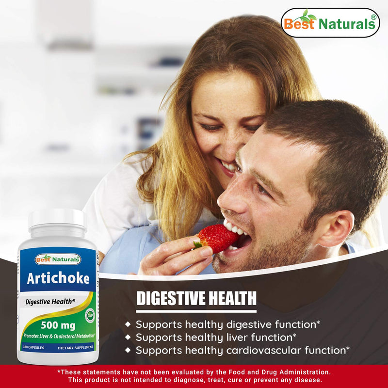 [Australia] - Best Naturals Artichoke Extract 10000 mg Equivalent - 3rd Party Lab tested - 180 Capsules 