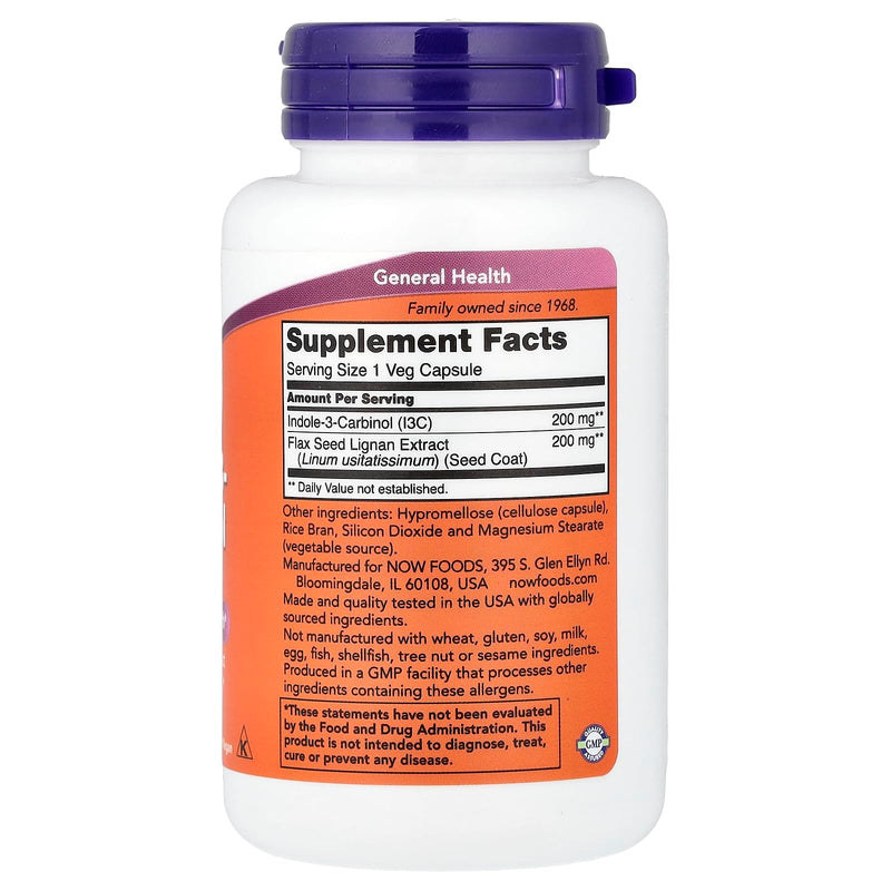 Now Foods Indole-3-Carbinol 200 mg-60 Vegi Caps