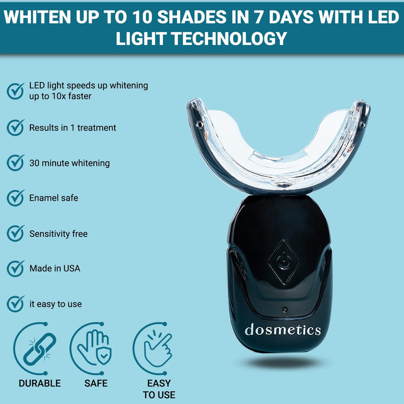 [Australia] - Teeth Whitening Kit with LED Light, LED Whitening Kit with 4 Carbamide Peroxide Teeth Whitening Gel Pen and Wireless LED Light Mouthpiece, Helps Remove Stains from Coffee Smoking Wine 
