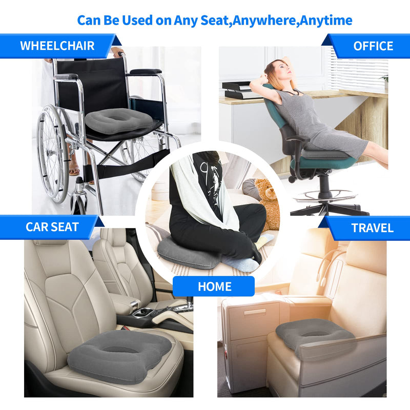 [Australia] - Multifunctional Seat Cushion,Inflatable Donut Pillow - Hemorrhoid Cushion for Tailbone,Post-Surgical Pain,Postpartum Pregnancy,Sciatica, Bed Sores -Orthopedic Seat Cushion for Home, Office, Car 