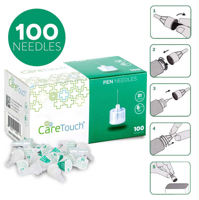 [Australia] - Care Touch CTPN31516 Pen Needle, 31 Gauge, 5/16" Size, 100 Pack 
