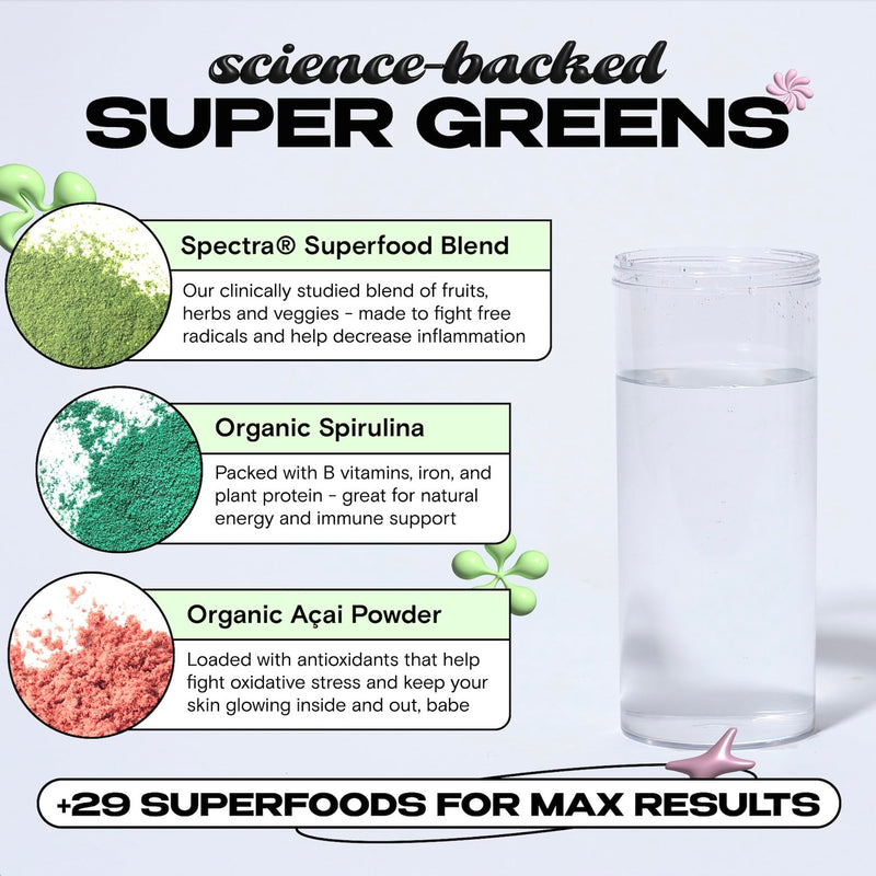 [Australia] - Kiala Nutrition Super Greens, Organic Greens Powder with Spirulina & Chlorella for Digestion, Gut Health, Immunity, Energy, Gluten Free, Vegan, Sugar Free, Spectra Blend, Tropical Splash, 30 Servings 