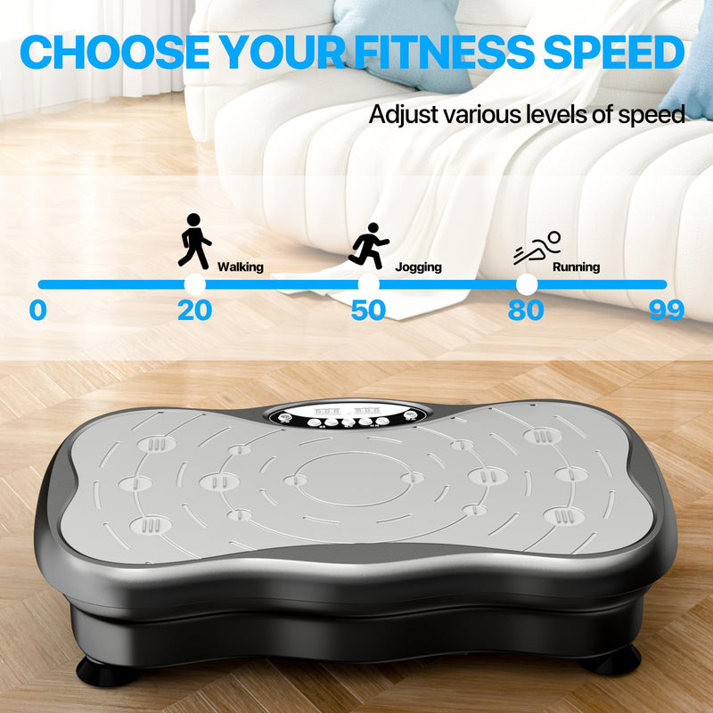 Vibration Plate Exercise Machine for Lymphatic Drainage Weight Loss, Whole Body Workout Vibration Fitness Platform ,Home Training Equipment ,Sport Gym for Weight Loss Fat Burner for Women Men Large