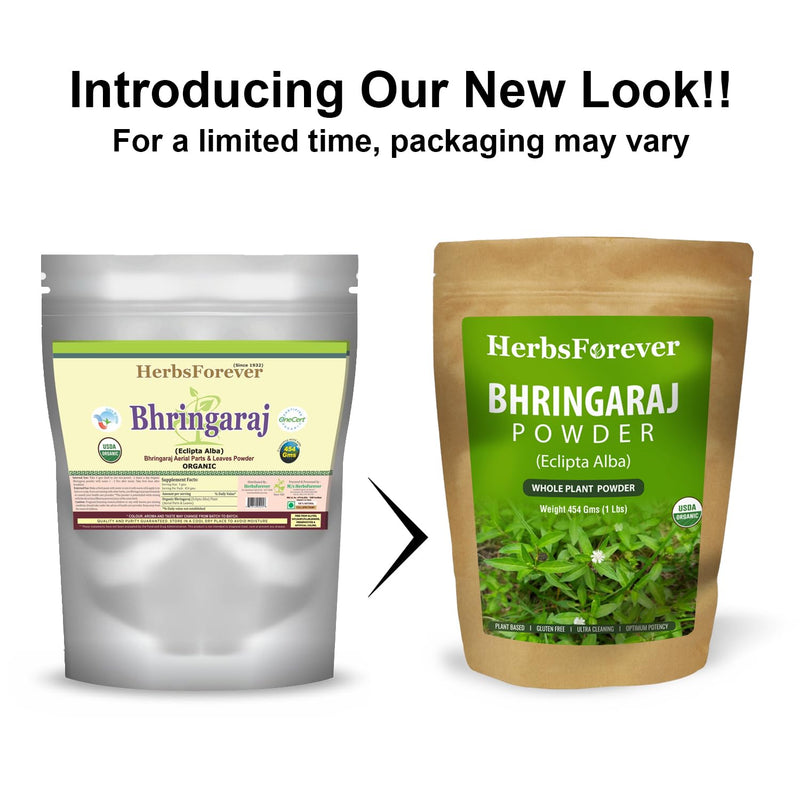 [Australia] - Bhringaraj Powder – Eclipta Alba – Hair Care Herb – Natural Hair Conditioner – Nourishes Hair Follicles – Non GMO, Organic, Vegan – 454 Gms 