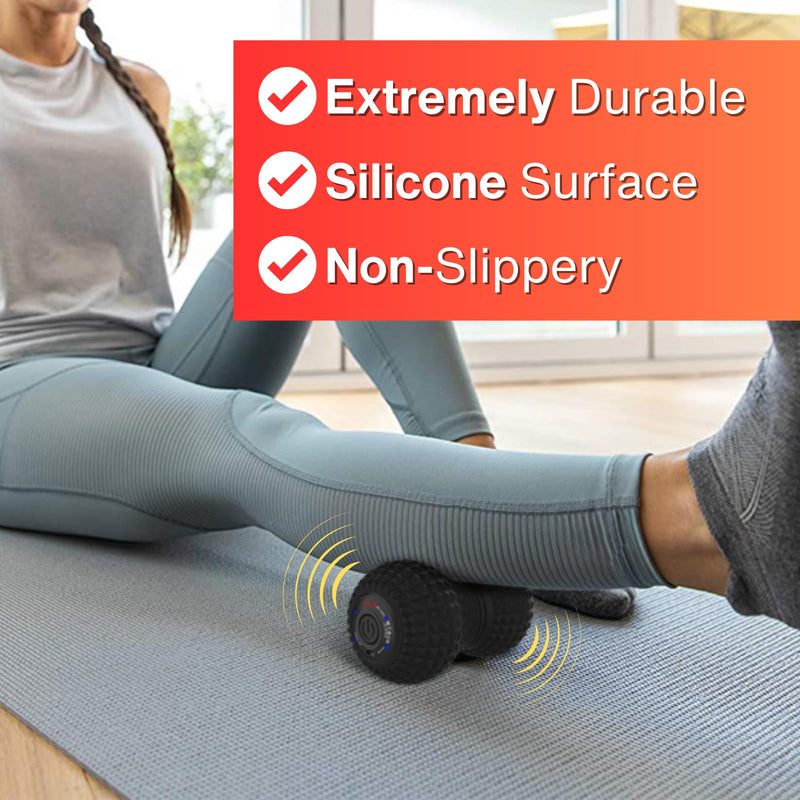 [Australia] - ZeenKind Vibrating Peanut Massage Ball, Ultra Strong Rechargeable Therapy Roller, Trigger Point Massager for Back Neck Foot Muscle Pain, Myofascial Release & Plantar Fasciitis Relief Peanut Ball-stronger Vibration 