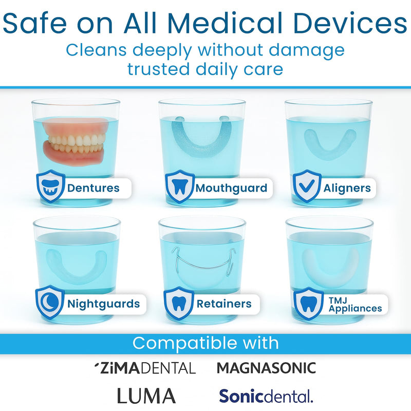 [Australia] - Vive Retainer Cleaner Tablets - Denture & Invisalign Cleaner - for Night Dental Guard & Aligners - Overnight Cleaning Tablets - False Teeth Mouthpiece Cleanser for Stains, Plaque, Odor 90 Count (Pack of 1) 