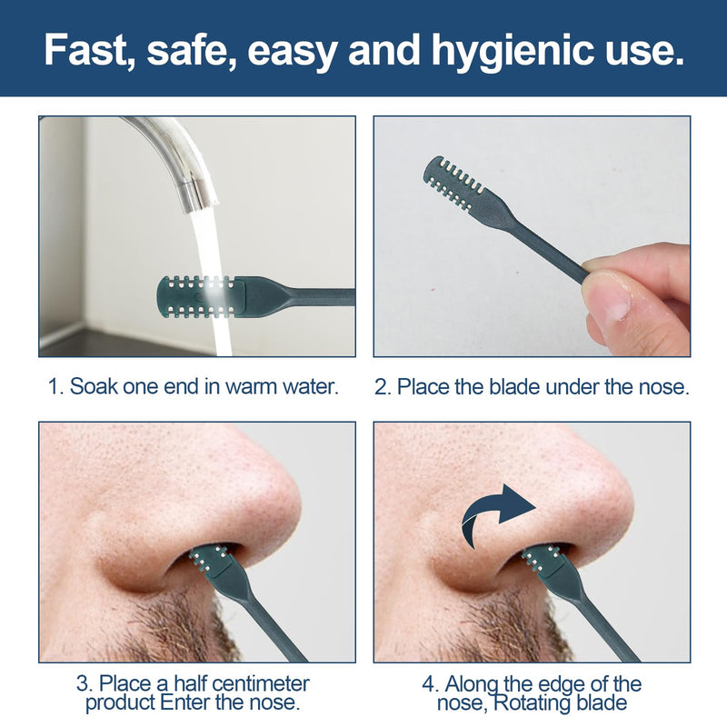 [Australia] - ‎CTDMJ Nose Hair Trimmer Pack of 5 Nose Hair Trimmer Nose Hair Remover Nose Hair Razor for Women Men Double Head Nose Hair Trimmer with Rotating Nose Hair Cleaning Brush No Electricity 