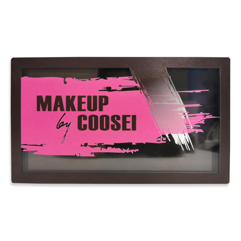 [Australia] - Coosei Magnetic Makeup Palette, Clear Acrylic, 9.7x5.5x0.47 inches, Empty Palette for Eyeshadow, Lipstick, Blush with 20 Magnetic attraction Stickers +10pcs empty stainess pans 
