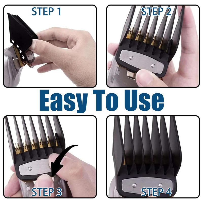 [Australia] - Pack of 3 hair clipper attachments for choice, hair clipper guide combs, magic clip trimmer razor, beard trimmer attachment comb set 