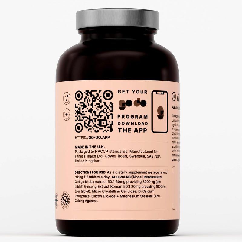 Ginkgo Biloba and Korean Ginseng - 360 Tablets - Panax Tablets - Supports Mental Performance - Focus, Boost Energy Supplement 360 count (Pack of 1)