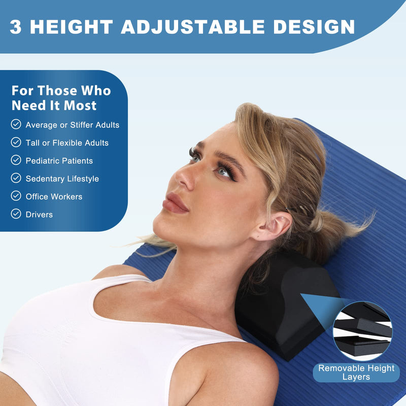 [Australia] - WANYIDA Neck Stretcher Chiropractic Pillows for Neck Pain Relief, Cervical Traction Device for Cervical Spine Alignment, Neck and Shoulder Relaxer, Cervical Orthotic Traction Block without cloth cover 