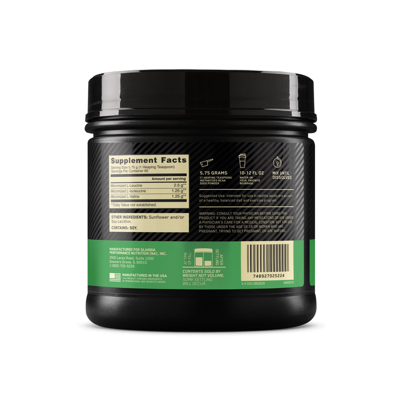 [Australia] - Optimum Nutrition Instantized BCAA Powder, Unflavored, Keto Friendly Branched Chain Essential Amino Acids Powder, 5000mg, 60 Servings (Packaging May Vary) 60 Servings (Pack of 1) 
