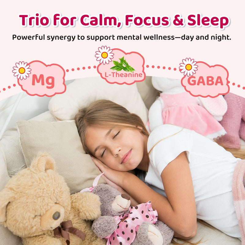 2 Pack Liposomal GABA L-Theanine Drops for Kids - Liquid GABA Supplement with Magnesium, Chamomile, Lemon Balm & Vitamin B6 - Support Relaxation, Focus & Stress Relief for Kids & Adults - Strawberry 2 Fl Oz (Pack of 2)