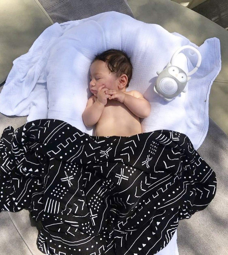 [Australia] - WavHello Portable Baby Sleep Soother - Rechargeable Bluetooth Noise Machine Travel Sound Speaker Great for Cribs, Strollers, Car Seat and More - Ollie The Owl Soundbub, Grey 