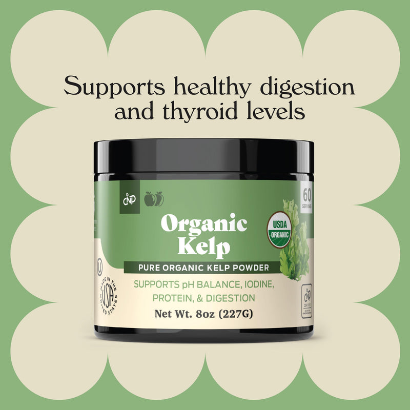 [Australia] - Organic Kelp Powder Supplement - Bulk Raw, Dry, Pure Sea Kelp Seaweed Powder 8oz 75 Serving Thyroid, Iodine, & Digestion 