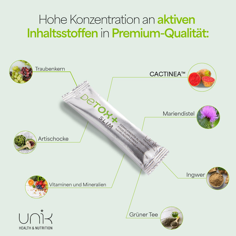 [Australia] - Green Helpers Detoxification Powder - Colon Treatment Liver Detoxification Test Winner with Milk Thistle + Cactinéa® + Artichoke + Green Tea + Ginger + Grape Seed - 20 Sticks Mango-Peach Flavor | Unik 