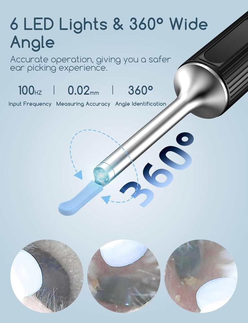 [Australia] - Earwax Remover Otoscope, Qimic WiFi Ear Cleaner, 1080P Ultra Thin HD Wireless Waterproof Ear Mirror with 3.5mm Lens and 6 LEDs for iPhone, iPad and Android Smartphones 