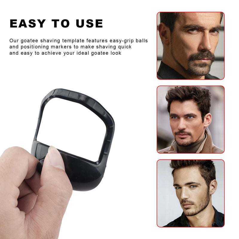 [Australia] - FINELYCR Pack of 5 beard stencils, goatee stencil, men's beard stencil, goatee shaving stencil, 5 different sizes, for men, shaving aid accessories for beard contour 
