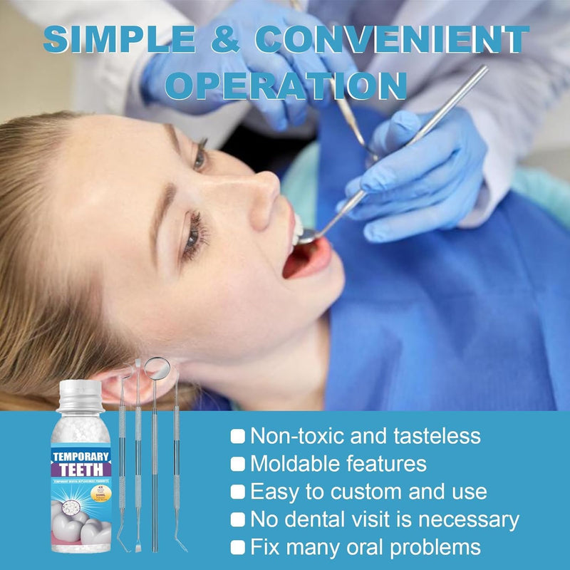 [Australia] - Tooth Repair kit with 4 Dental Tools, Easy-to-Use for Men & Women,Dental Care Kit Fixing Broken Teeth, Save Smile Cause Bad Teeth and Smile Confidently Again 