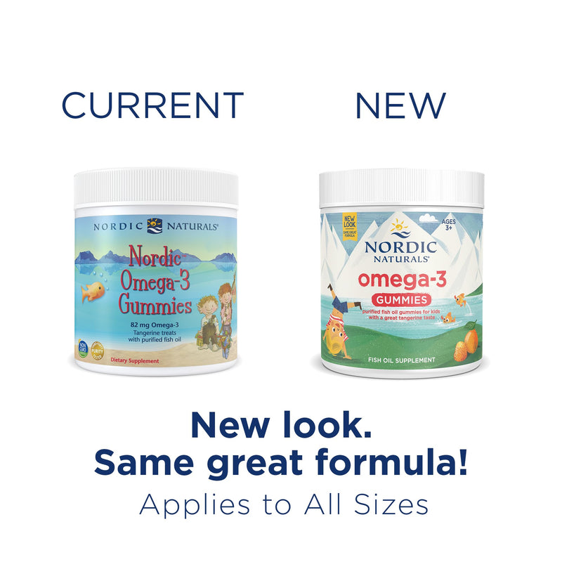 [Australia] - Nordic Naturals Nordic Omega-3 Gummies, Tangerine - 120 Gummies - 82 mg Total Omega-3s with EPA & DHA - Non-GMO - 60 Servings 120 Count (Pack of 1) 