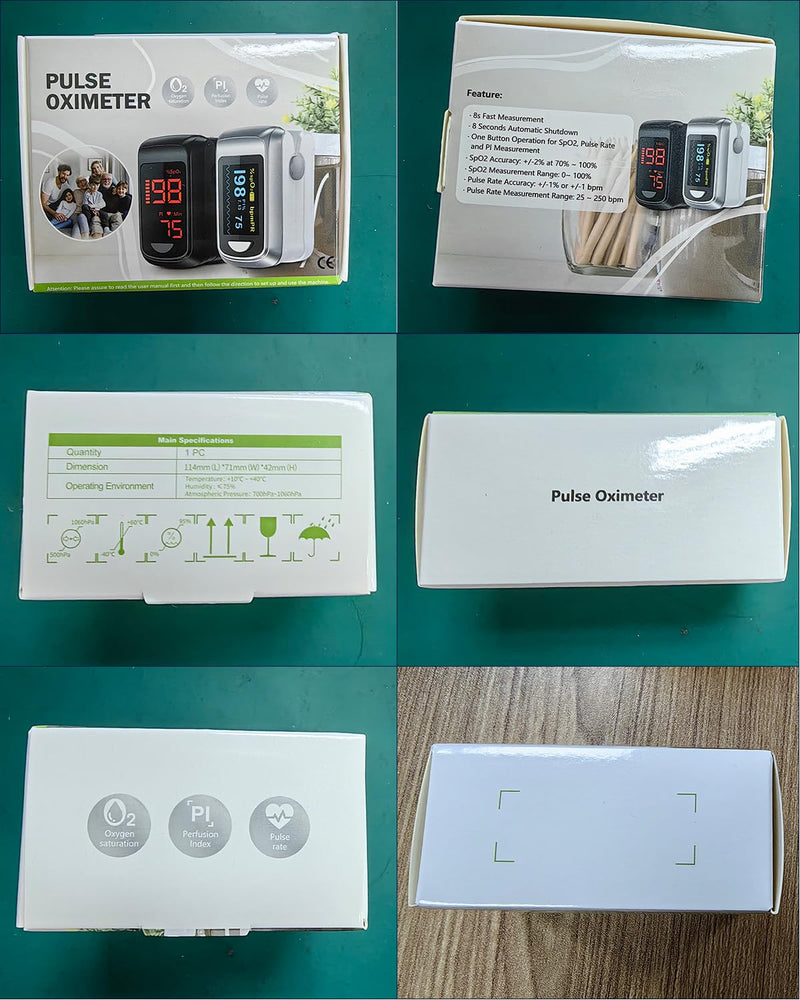 [Australia] - Fingertip Pulse Oximeter- HOLFENRY Mini Oximeter Oxygen Saturation Monitor for SpO2/Heart Rate/PI, Oxygen Monitor Fingertip 02 Pulse Oximeter Finger, Gray 