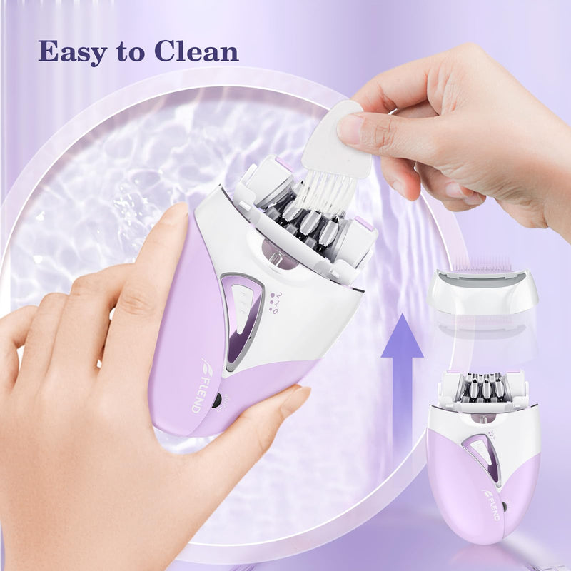 Epilators, 2-Speed Painless Smooth Glide Epilator for Women, Cordless Rechargeable Facial Hair Removal Epilator, Hair Removal Device for Women's Face Legs Bikini Area Arms Legs Purple