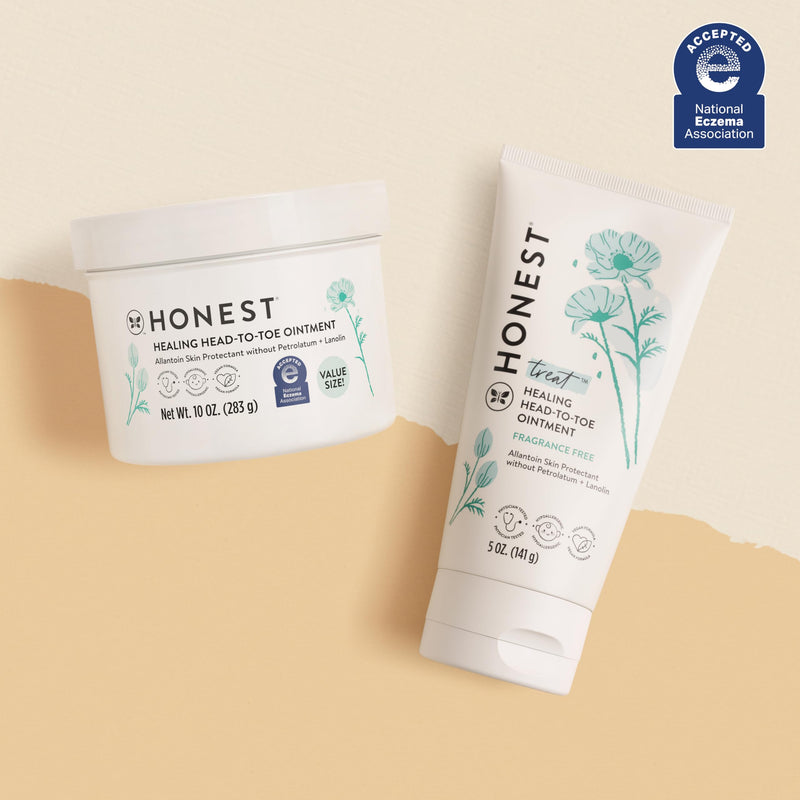 [Australia] - The Honest Company Head to Toe Multi-Purpose Healing Ointment | Safe for Sensitive Skin | Hypoallergenic, Fragrance Free, Vegan | 5 oz Multi-Purpose Healing Ointment, 5 oz 