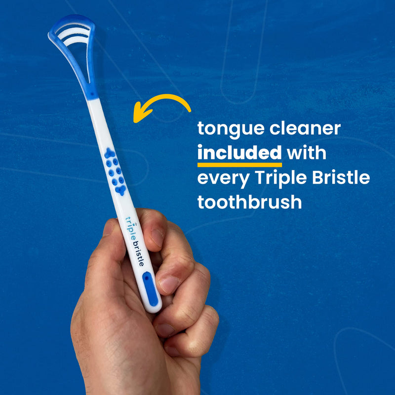 Triple Bristle GO 3 Sided Sonic Toothbrush - Soft Nylon Bristles, Autism & Special Needs Toothbrush for Kids & Adults, Travel Friendly Triple Bristle Go