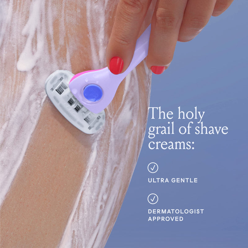 Billie Razors for Women Shave Kit & Body Buffer - Pre-shave Exfoliating Bar - 3.5 oz & Whipped Shave Cream - Lavender & Bergamot Scent - 6.5 fl oz