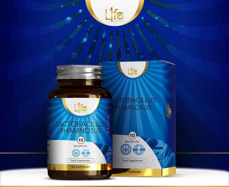LN Lactobacillus Rhamnosus | 90 High Strength Lactobacillus Probiotic Capsules - 10 Billion CFU L-Rhamnosus Probiotics per Serving | Non-GMO, Gluten, Dairy & Allergen Free | Made in The UK