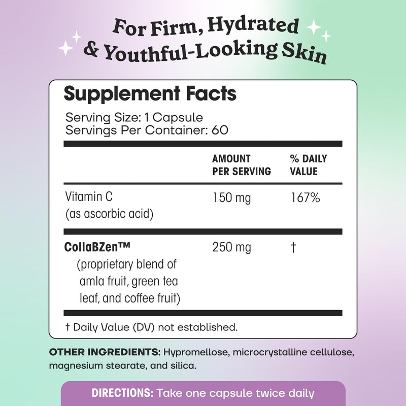 Fit & Lean CollaVen Vegan, Reduce Wrinkles, Boost Collagen Builder, 60 Serv | Plant-Based Collagen Builder | Youthful Hydrated Skin | Reduce Wrinkles & Fine Lines, Clinically Proven | Vegan Caps